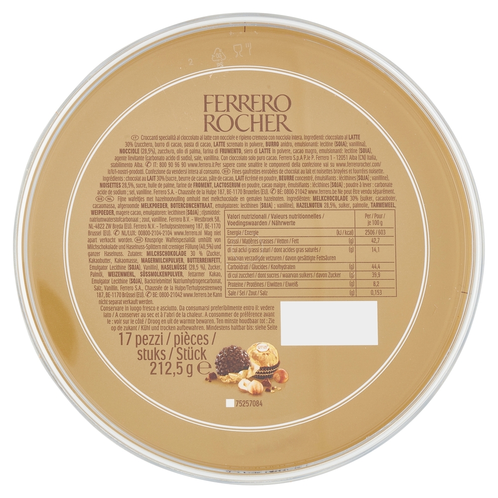 Ferrero Rocher 17 pezzi 212,5 g