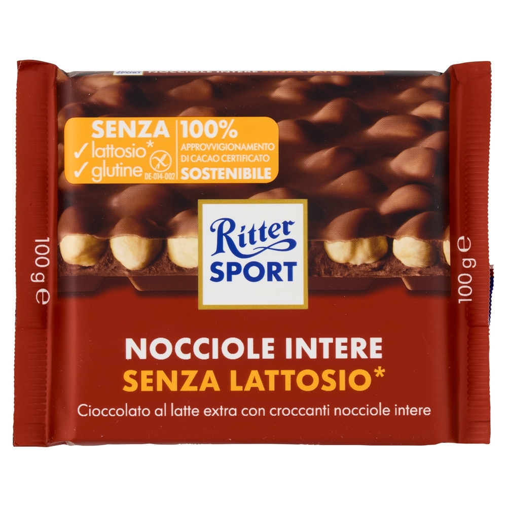 Ritter Sport Nocciole Intere Senza Lattosio* 100 g