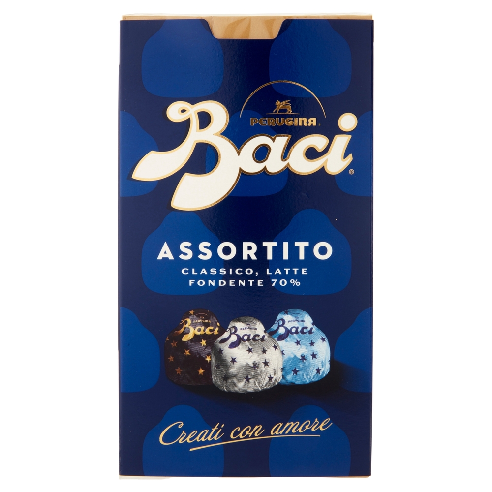 BACI PERUGINA Assortiti Cioccolatini ripieni al Gianduia e Nocciola intera scatola 200 g