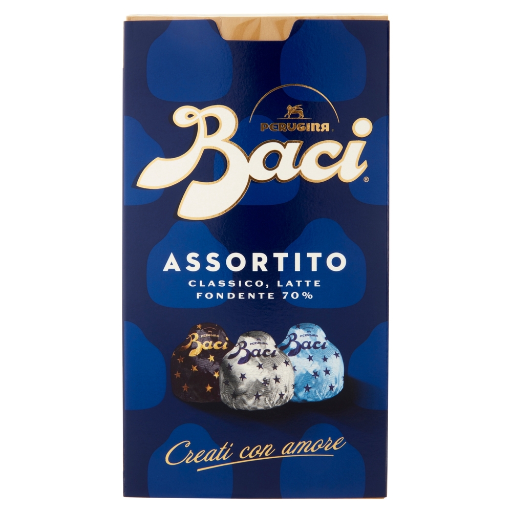 BACI PERUGINA Assortiti Cioccolatini ripieni al Gianduia e Nocciola intera scatola 200 g