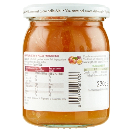 Vis Più Frutta Pesca e Passion Fruit 220 g