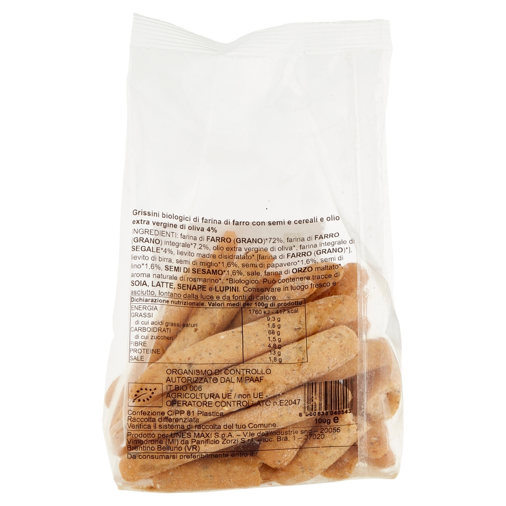 Mini Grissini Semi e Cereali BIO Il Viaggiator Goloso