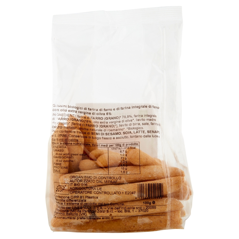 Mini Grissini Farro BIO Il Viaggiator Goloso