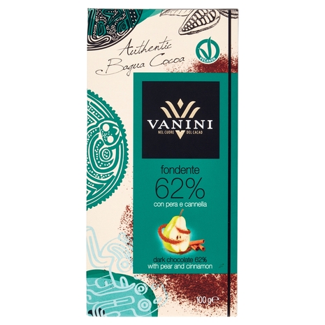 Vanini fondente 62% con pera e cannella 100 g