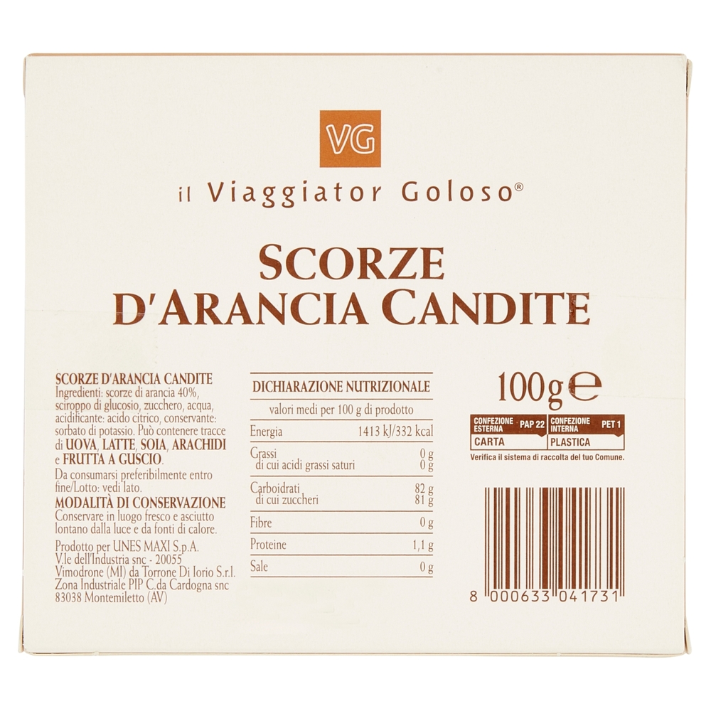 Scorze d'Arancia Candite Il Viaggiator Goloso