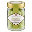 MANDORLE ricoperte di cioccolato bianco al pistacchio il Viaggiator Goloso