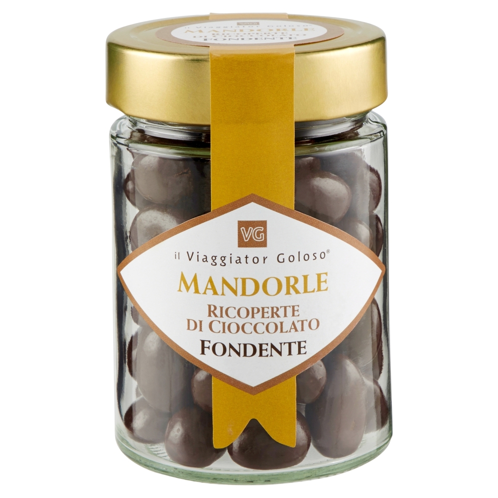 MANDORLE ricoperte di cioccolato fondente il Viaggiator Goloso