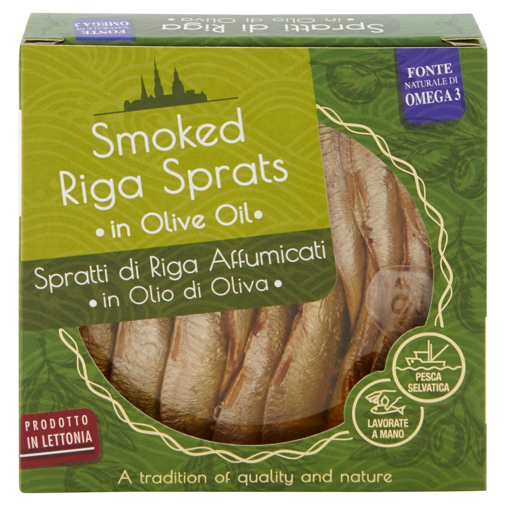 Save Spratti di Riga Affumicati in Olio di Oliva 120 g