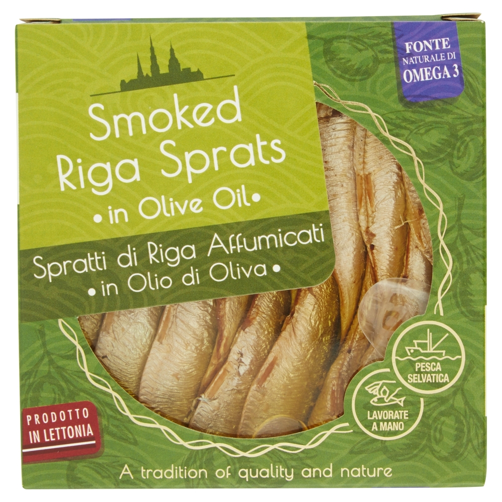 Save Spratti di Riga Affumicati in Olio di Oliva 120 g