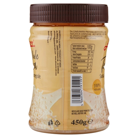 Luxor Whole Tahina Salsa Tahina Integrale 450 g