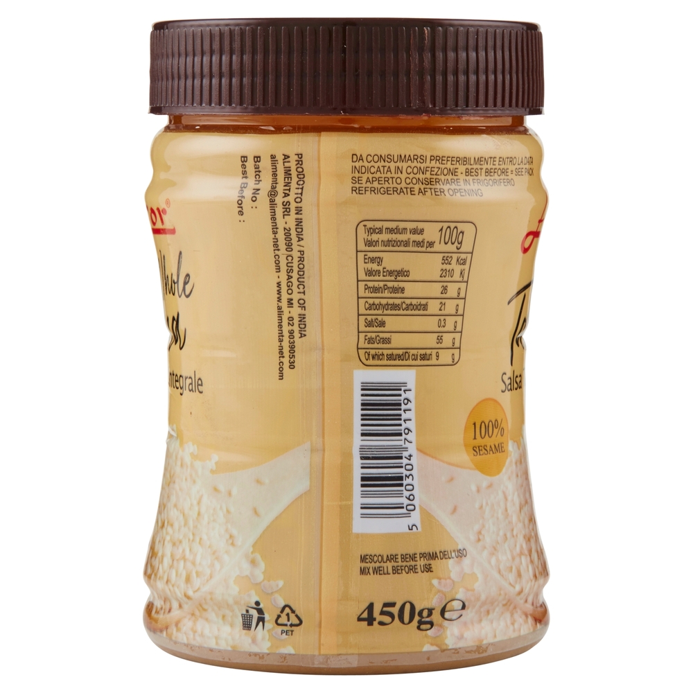Luxor Whole Tahina Salsa Tahina Integrale 450 g
