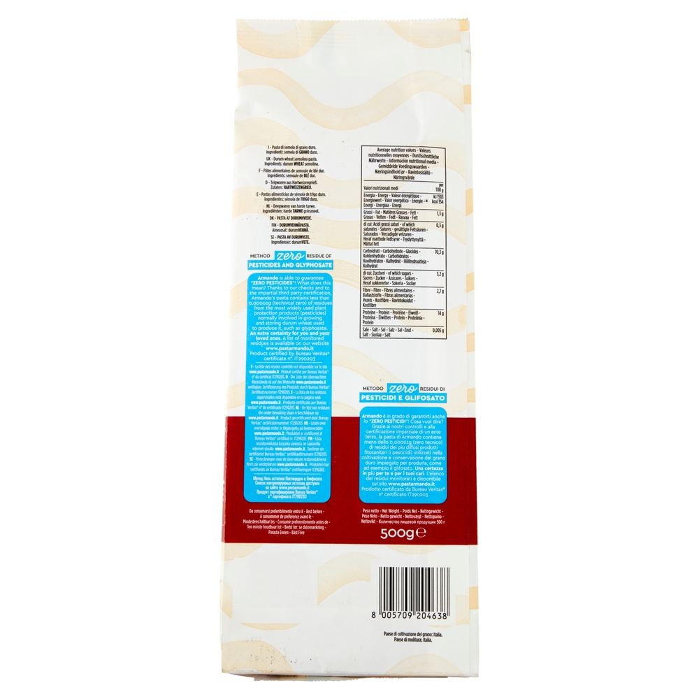 Armando Metodo zero Residui di Pesticidi e Glifosato la Mafalda 500 g