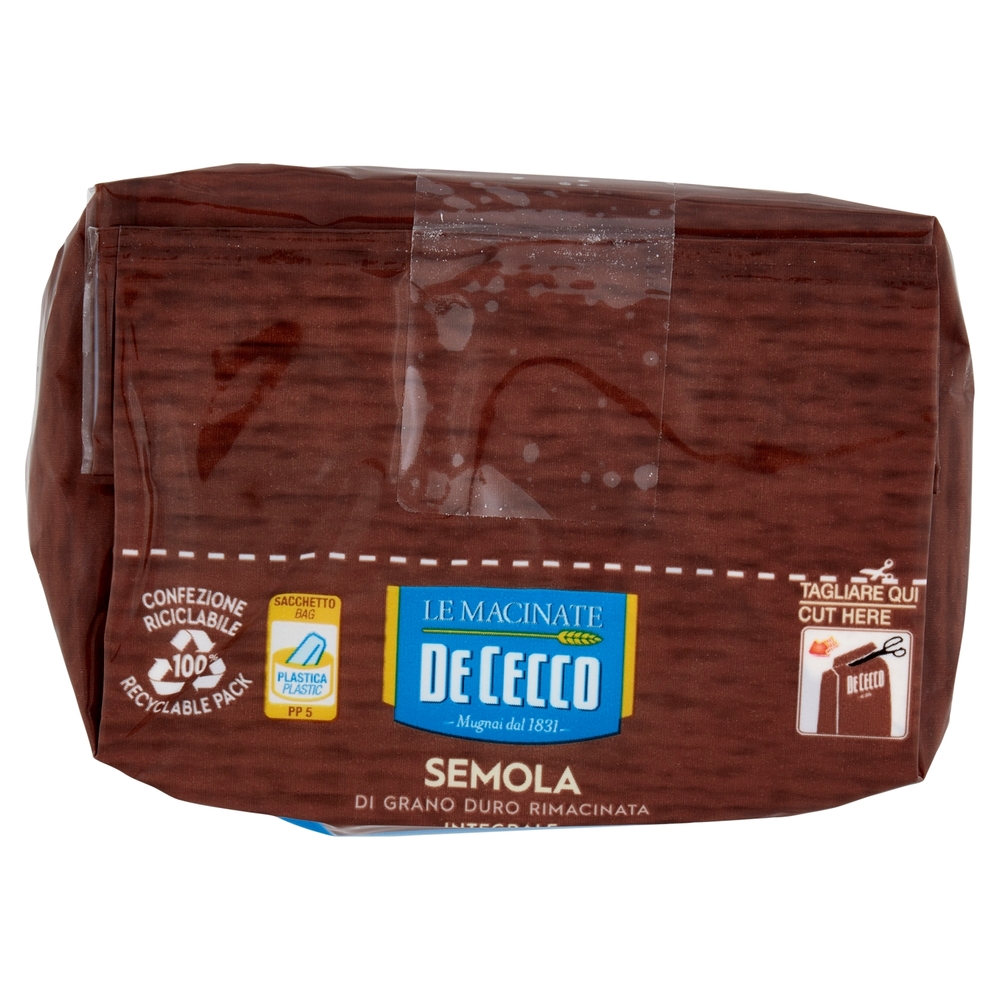 De Cecco Le Macinate Semola di Grano Duro Rimacinata Integrale
