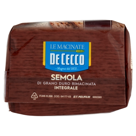 De Cecco Le Macinate Semola di Grano Duro Rimacinata Integrale
