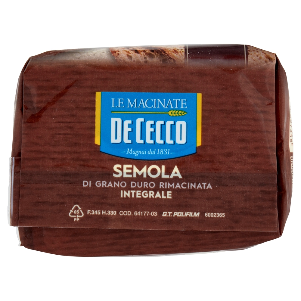 De Cecco Le Macinate Semola di Grano Duro Rimacinata Integrale