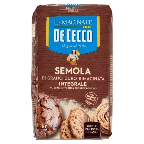 De Cecco Le Macinate Semola di Grano Duro Rimacinata Integrale