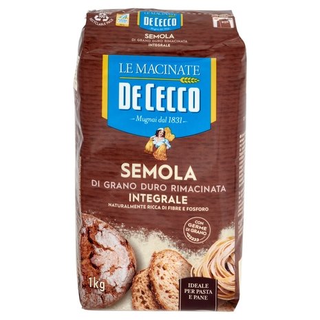 De Cecco Le Macinate Semola di Grano Duro Rimacinata Integrale