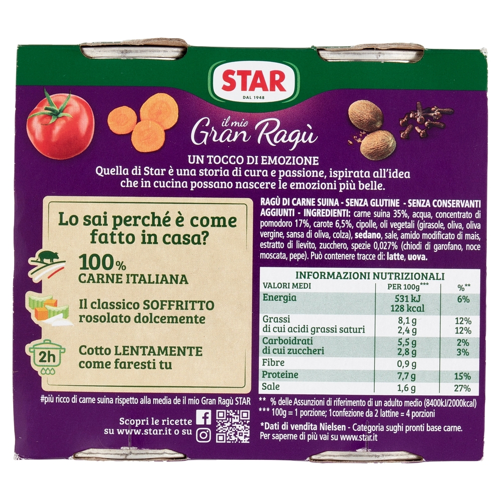 Star il mio Gran Ragù Extra Gusto 2 x 100 g