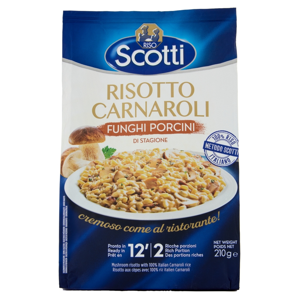 Riso Scotti Risotto Carnaroli Funghi Porcini di Stagione 210 g
