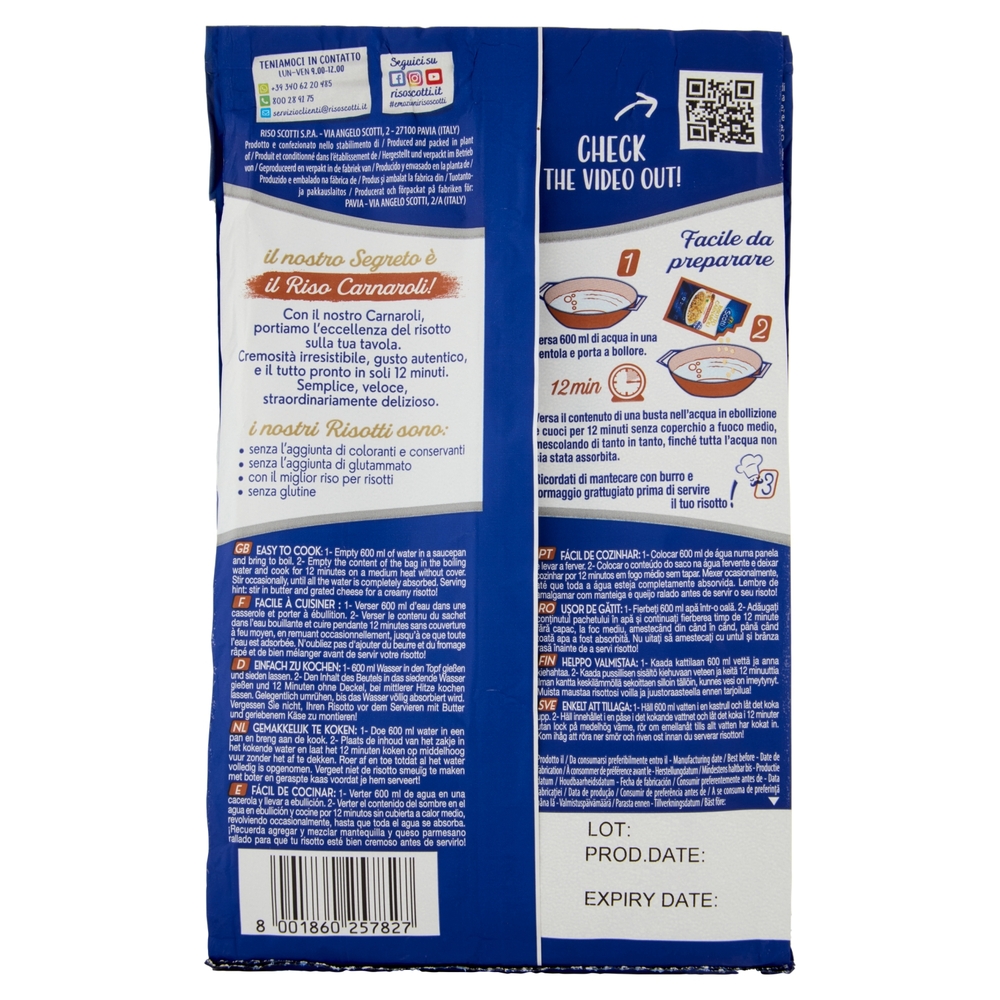 Riso Scotti Risotto Carnaroli Funghi Porcini di Stagione 210 g