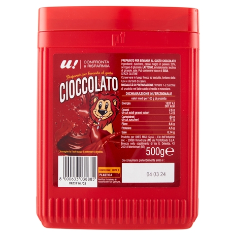 Preparato per Bevanda al Gusto di Cioccolato U! Confronta e Risparmia