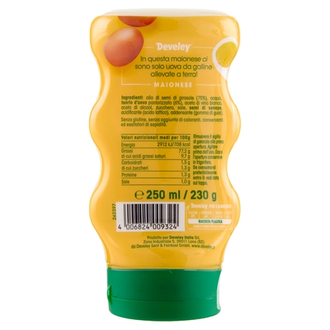Develey Maionese 100% Ingredienti Naturali 250 ml