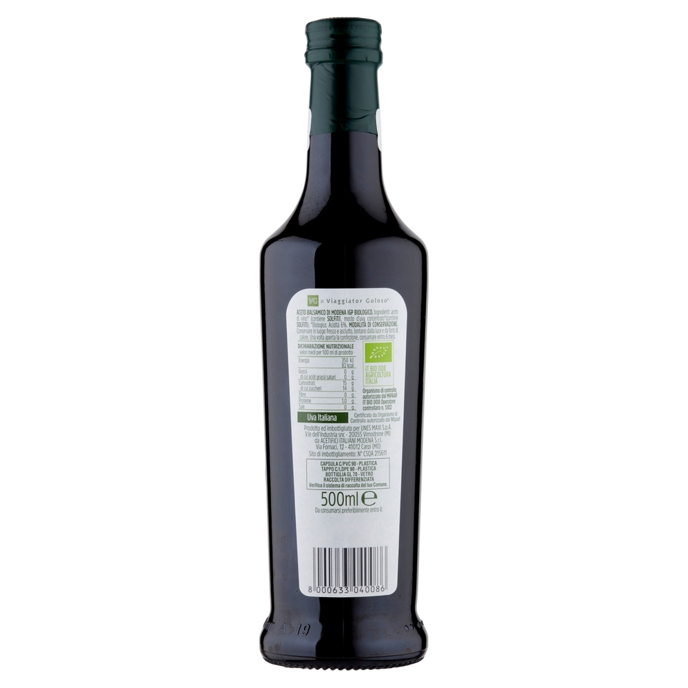 Aceto Balsamico di Modena IGP BIO Il Viaggiator Goloso