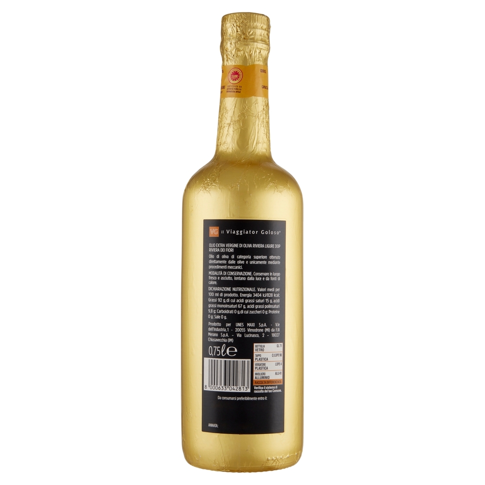 Olio Extra Vergine di Oliva Riviera Ligure DOP Il Viaggiator Goloso