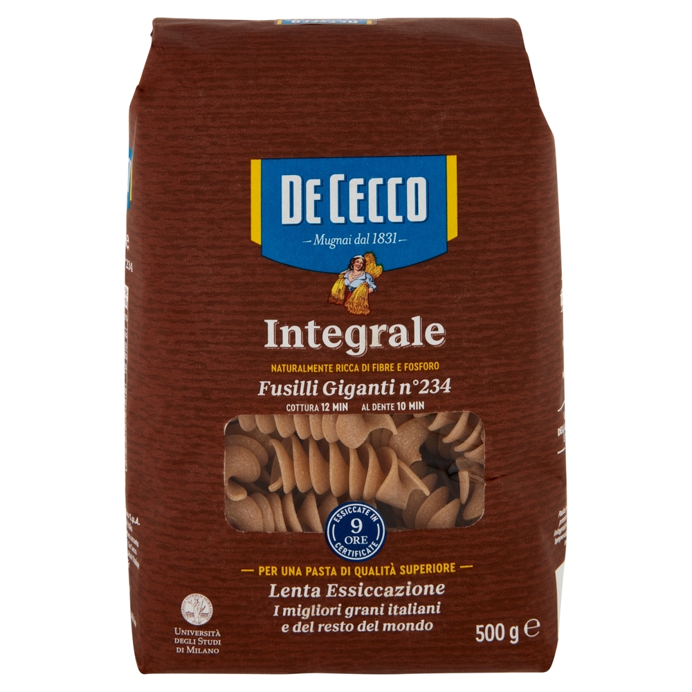 De Cecco Integrale Fusilli Giganti n° 234 500 g