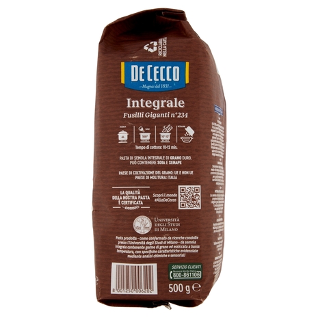 De Cecco Integrale Fusilli Giganti n° 234 500 g