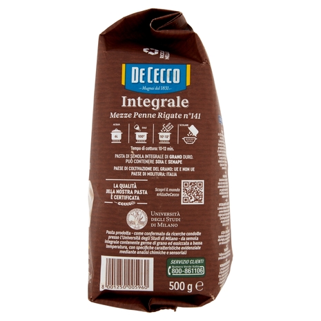 De Cecco Integrale Mezze Penne Rigate n° 141 500 g