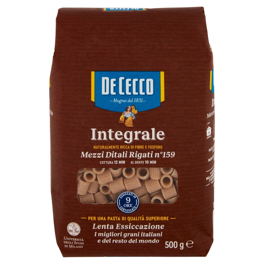 De Cecco Integrale Mezzi Ditali Rigati n° 159 500 g