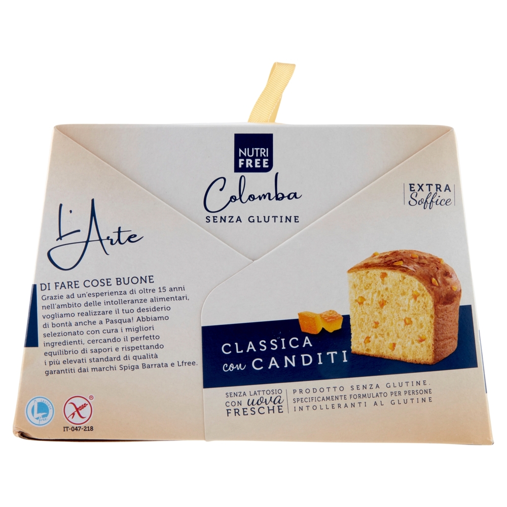 Nutrifree Colomba Senza glutine Classica con Canditi 550 g