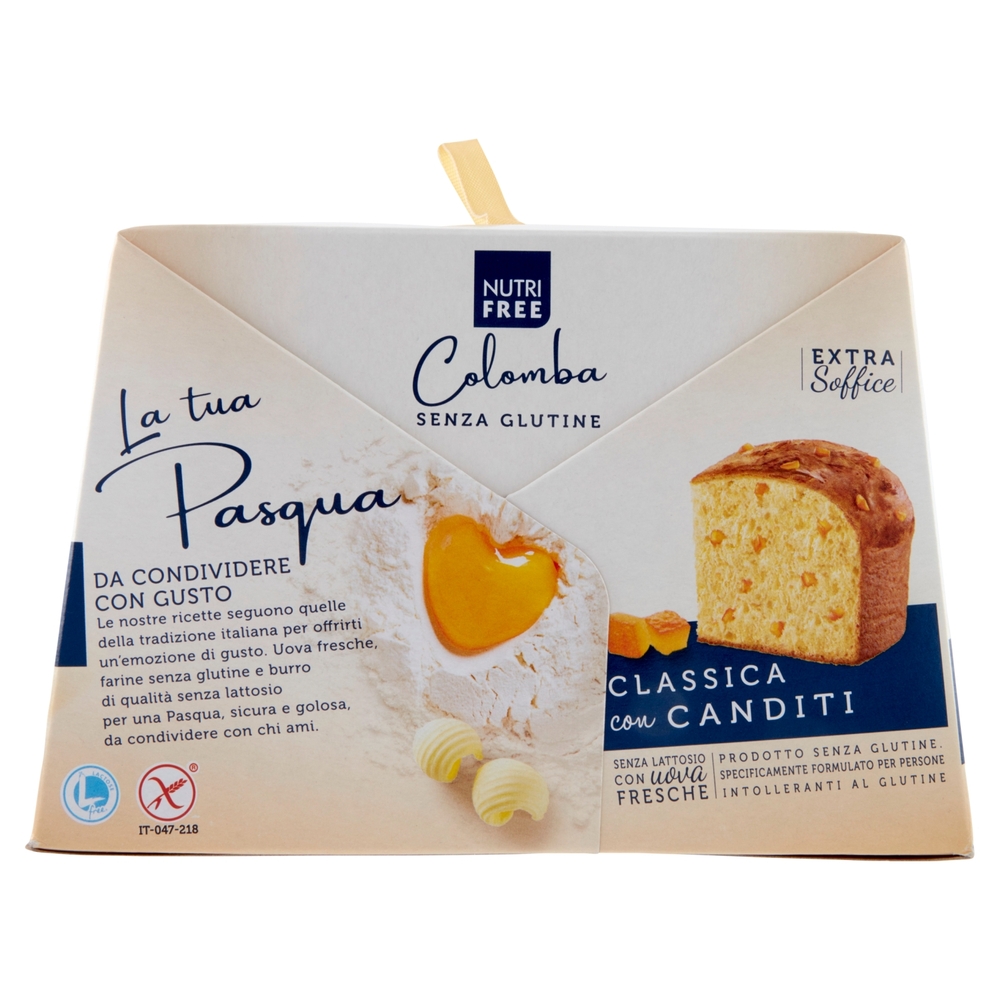 Nutrifree Colomba Senza glutine Classica con Canditi 550 g