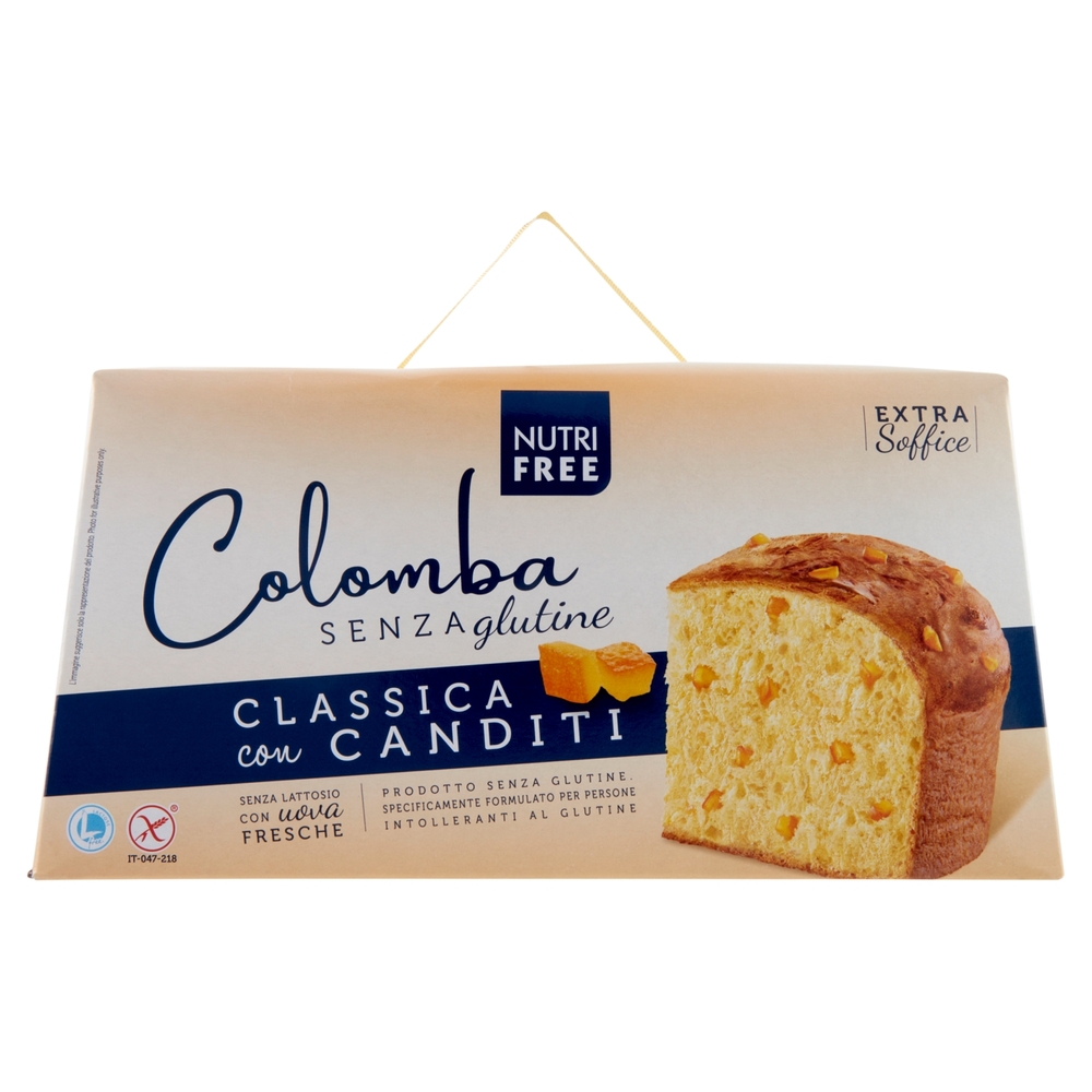 Nutrifree Colomba Senza glutine Classica con Canditi 550 g