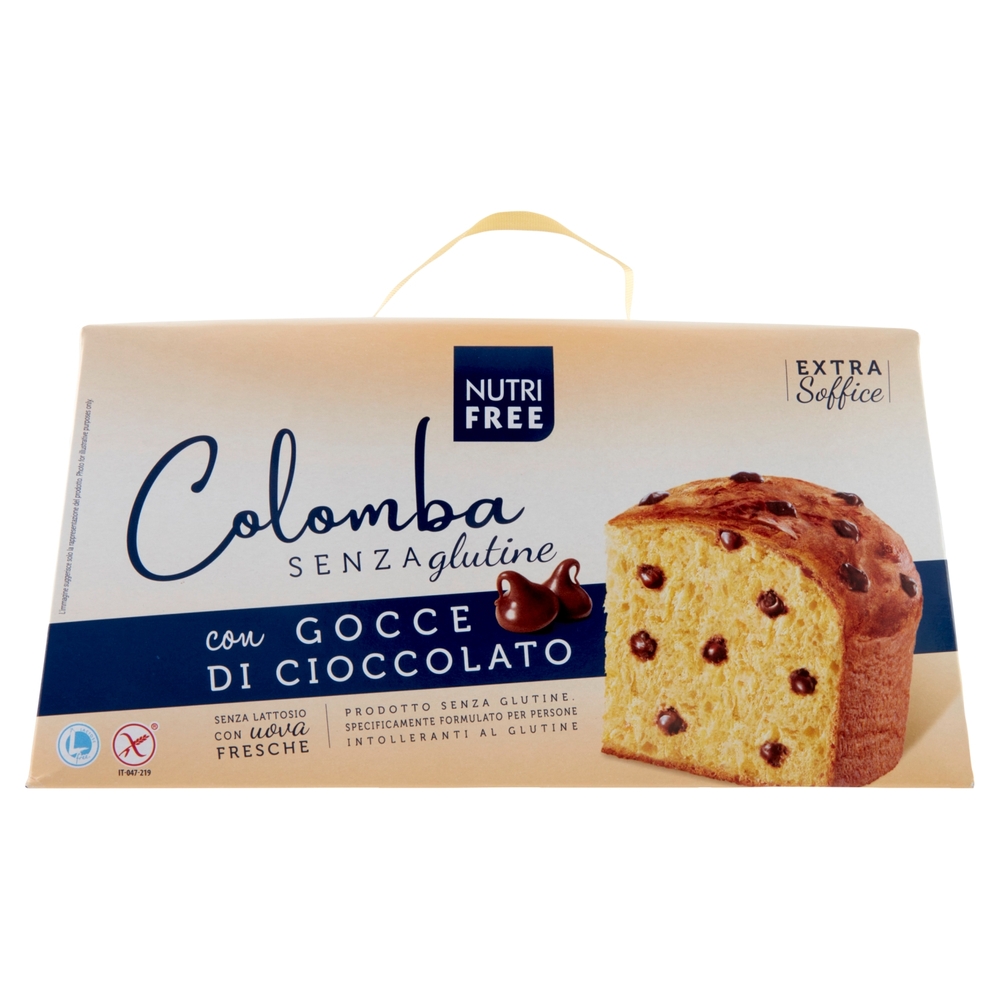 Nutrifree Colomba Senza glutine con Gocce di Cioccolato 550 g