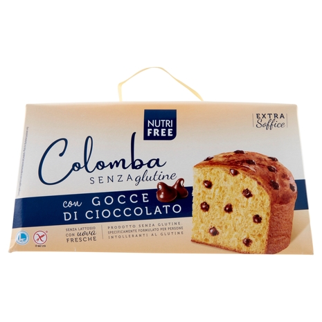 Nutrifree Colomba Senza glutine con Gocce di Cioccolato 550 g