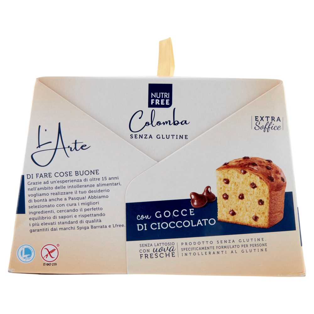 Nutrifree Colomba Senza glutine con Gocce di Cioccolato 550 g