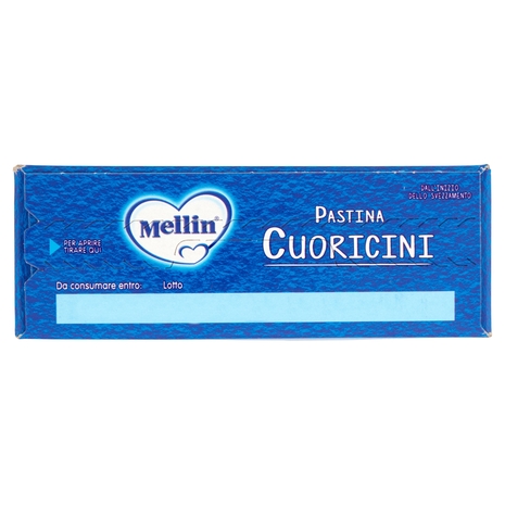 MELLIN Pastina 100% Naturale Cuoricini con farina Grano Tenero 320 g