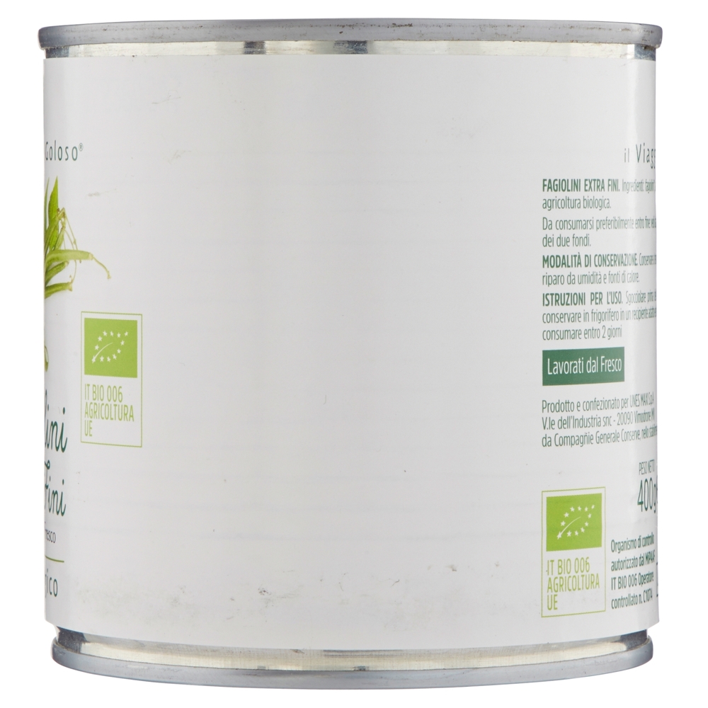 FAGIOLINI EXTRA FINI il Viaggiator Goloso il Biologico