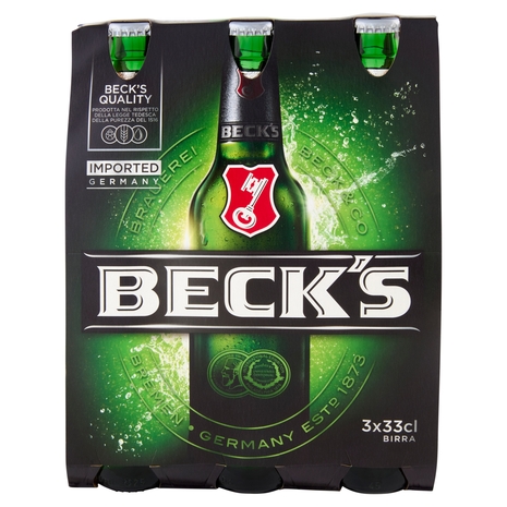 BECK'S Birra pilsner tedesca bottiglia 3x33cl