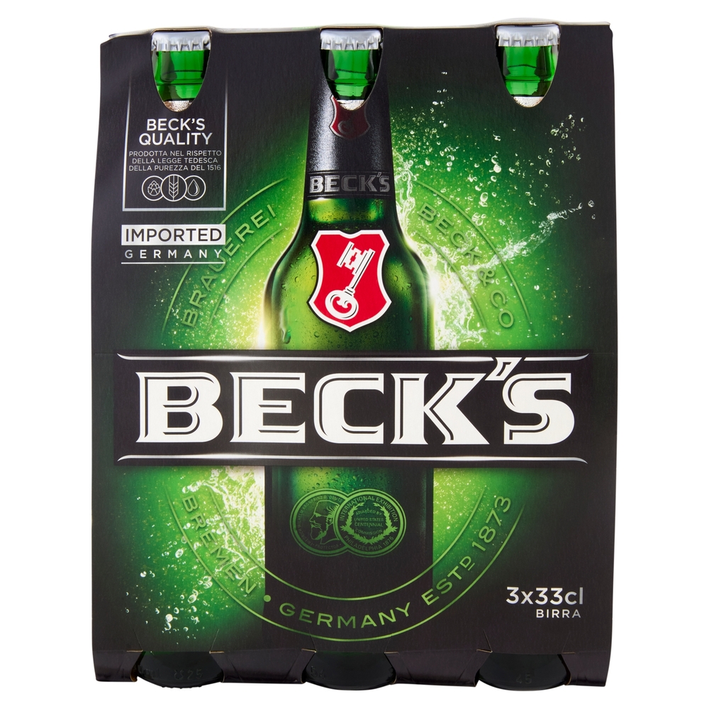 BECK'S Birra pilsner tedesca bottiglia 3x33cl