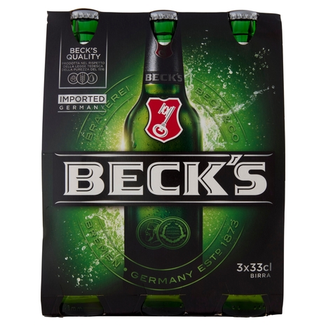 BECK'S Birra pilsner tedesca bottiglia 3x33cl