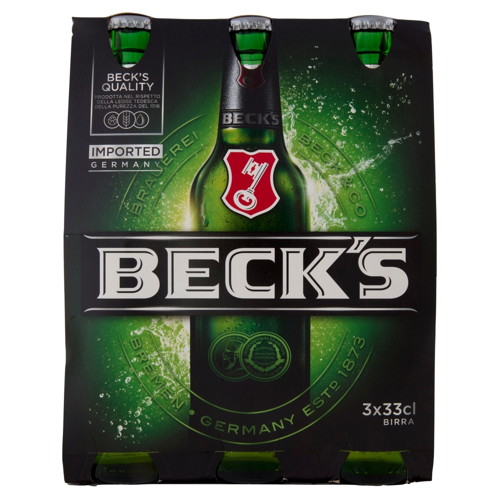 BECK'S Birra pilsner tedesca bottiglia 3x33cl