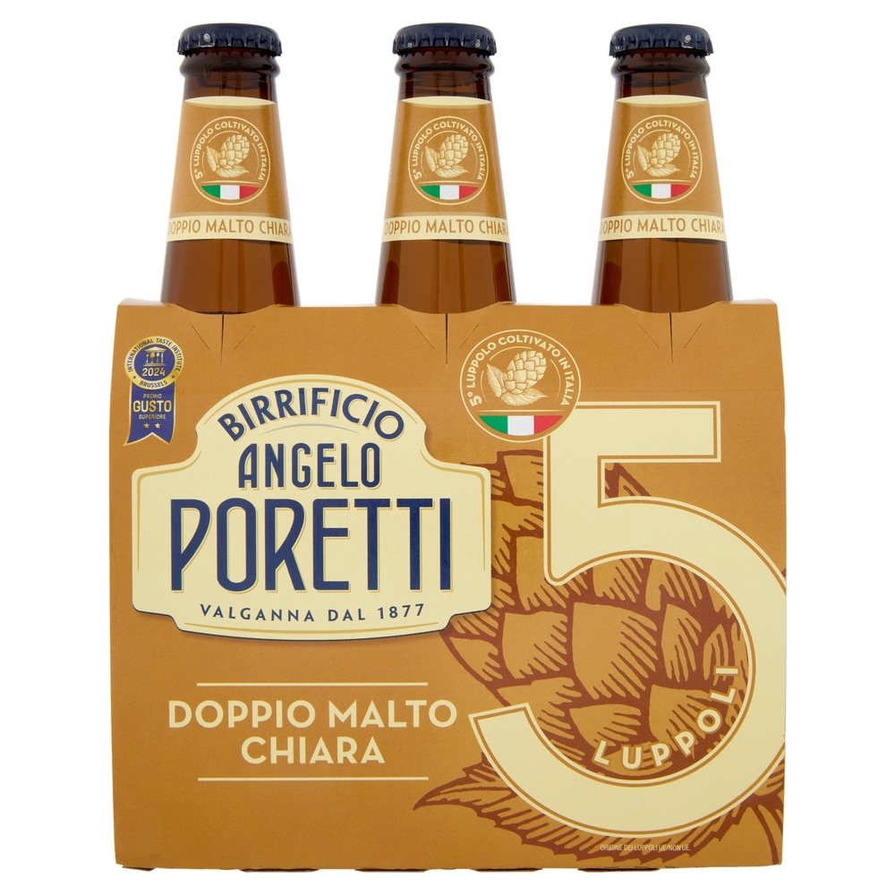 Birrificio Angelo Poretti Bock Chiara 5 Luppoli 3 x 33 cl