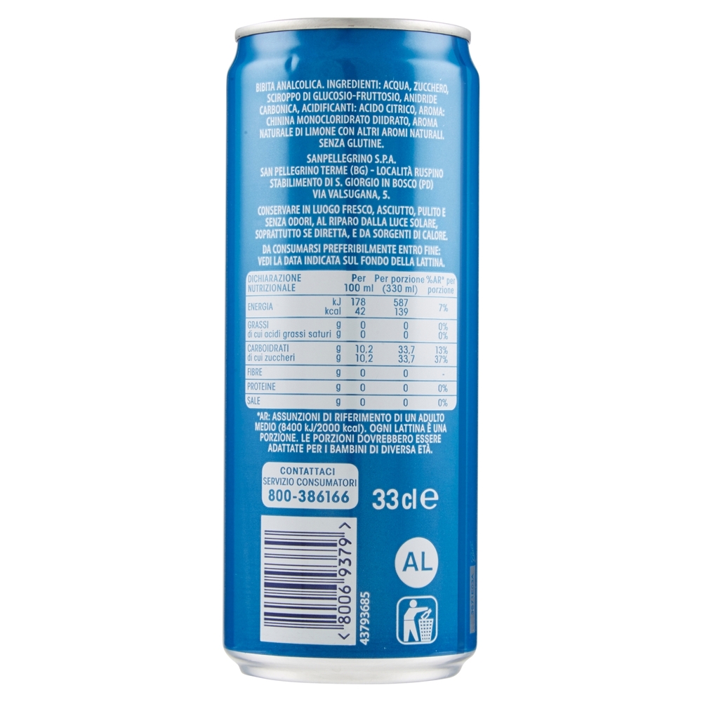 RECOARO ACQUA BRILLANTE Bibita Gassata, Acqua Tonica 33cl, Lattina