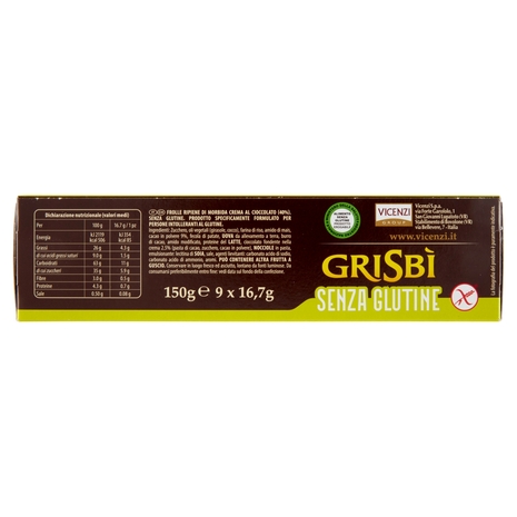 Grisbì Senza Glutine Cioccolato 9 x 16,7 g