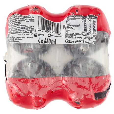 COCA-COLA Zero Zuccheri PET 4 x 660 ml