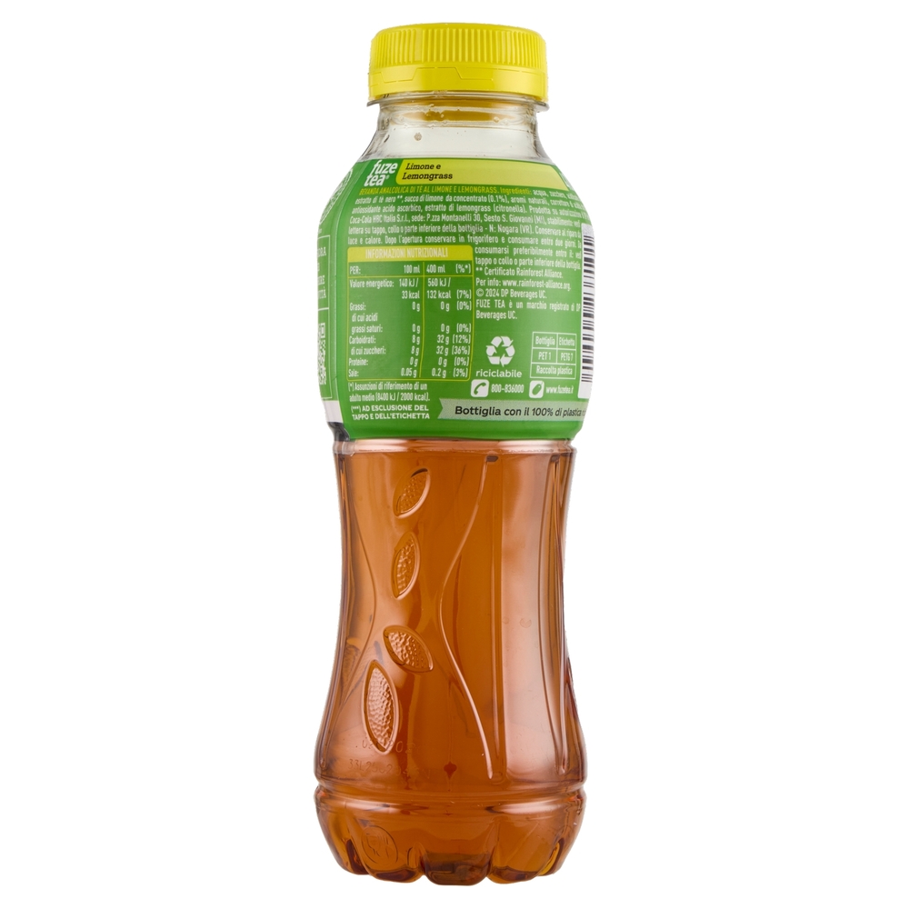FUZE TEA, Tè al Limone e Lemongrass PET 400 ml