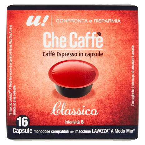 16 Capsule Che Caffè Classico Lavazza A Modo Mio U! Confronta e Risparmia